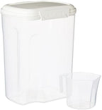 Sistema Flour and Sugar Storage Containers for Pantry with Lids and Measuring Cup, Dishwasher Safe, 13.7-Cup, White