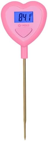 Paris Hilton Digital Heart Shaped Thermometer for Cooking, Baking and Grilling, Instant Read in Celsius or Fahrenheit, Pink