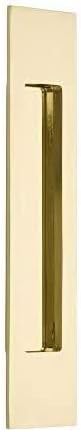 Emtek, Modern Rectangular, Flush Pull, 1-3/4" x 4", Satin Brass