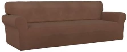PureFit Super Stretch 4 Seater Sofa Slipcover – Spandex Non Slip Soft Couch - Image 8