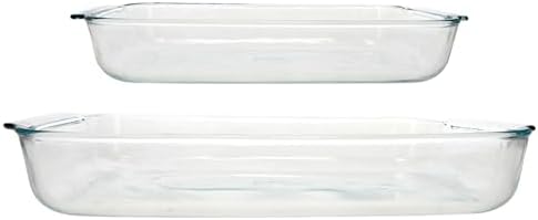 Pyrex 233 (3Qt) and 232 (2Qt) Clear Glass Baking Dishes - Made in USA