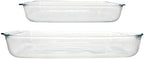 Pyrex 233 (3Qt) and 232 (2Qt) Clear Glass Baking Dishes - Made in USA