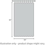 All American Collection New 4 Piece Drape Set with Attached Valance and Sheer with 2 Tie Backs Included (63" Length, Sage)
