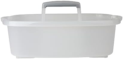 Casabella Plastic Multipurpose Cleaning Storage Caddy with Handle, 1.5-Gallon, Clear