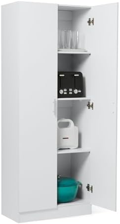 Amazon Basics Storage Cabinet for Kitchen Pantry, White