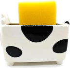 Cute Kitchen Accessories Cow Sponge Holder Home Decor Design Ceramic Kitchen Sponge Holder Cow gift Ideal Gifts for Women, Mom or Birthdays