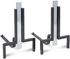 Pilgrim Home and Hearth 18674 Stapleton Andirons, Polished Nickel