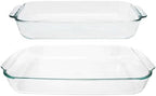Pyrex 233 (3Qt) and 232 (2Qt) Clear Glass Baking Dishes - Made in USA