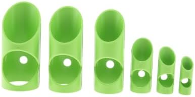 dophee 6pcs Pipe Insulation Cutting Guide Set, Green 15mm-53mm