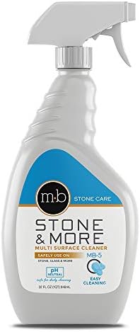 MB-5 Stone & More, All Purpose Cleaning Spray Kitchen Counter Cleaner Spray for Marble and Granite– No Streak Formula for Stone, Glass, Granite, Ceramic, Corian, Porcelain (32 oz)