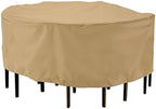 Classic Accessories Terrazzo Water-Resistant 69 Inch Round Patio Table & Chair Set Cover, Outdoor Table Cover