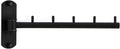 Folding Wall Mounted Clothes Hanger Rack with Swing Arm Stainless Steel Heavy Duty Coat Hook for Bathroom, Bedroom, Laundry Room - Black