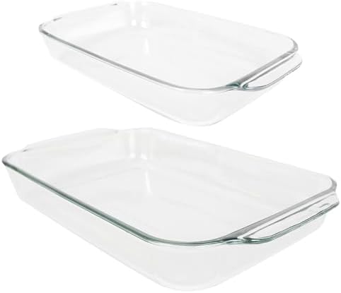 Pyrex 233 (3Qt) and 232 (2Qt) Clear Glass Baking Dishes - Made in USA