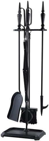 Lichamp Gothic Fireplace Tools Set, Gothic Handle
