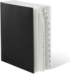 Amazon Basics Expandable Desktop File Sorter, Daily & Monthly Paper Organizer, Letter Size, Black