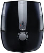 Homedics TotalComfort Plus Humidifier – Large Air Humidifiers for Bedroom, Plants – Top-Fill 5.3L Water Tank with Cool and Warm Mist, Essential Oil Pads, Colored Night-Light, Black
