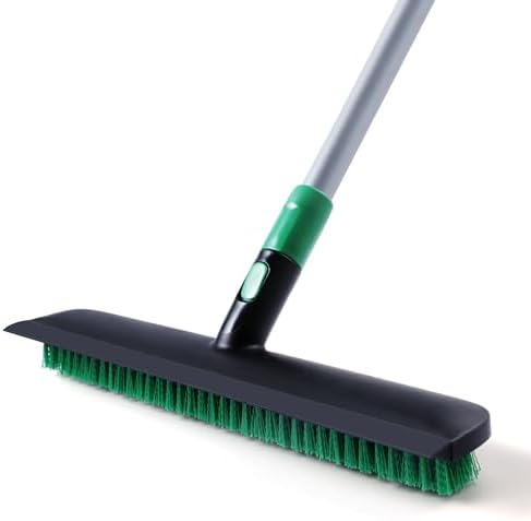 Eyliden Scrub Brush with Squeegee, Floor Deck Tile Bath Cleaning Scrubber