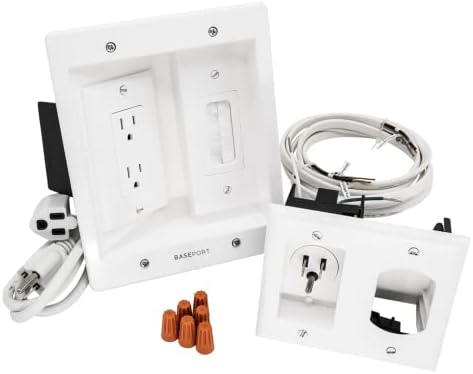 BASEPORT in Wall Cable Management Kit, Complete TV Cable Hider Wall Kit