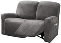 ULTICOR Reclining Love Seat Slipcover, 6-Piece Velvet Stretch Loveseat by ULTICOR