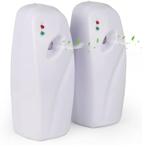 Automatic Air Freshener Spray Dispenser 2-Pack,Wall Mounted/Free Standing Automatic Air Fresheners for Home and Commercial Use,Automatic Spray Dispenser Adjustable Scent Release Setting