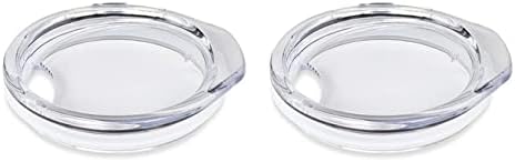 Snowfox Premium Set of 2 Travel Lids for Vacuum Insulated Stainless Steel Beer Glass, Home Bar Accessories, Elegant Bartending, Clear Plastic