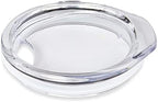 Snowfox Premium Set of 2 Travel Lids for Vacuum Insulated Stainless Steel Beer Glass, Home Bar Accessories, Elegant Bartending, Clear Plastic