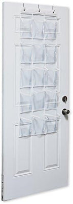 Simple Houseware 15 Pockets Clear Over the Door Pantry Organizer, 2 Pack