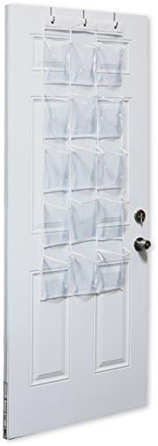 Simple Houseware 15 Pockets Clear Over the Door Pantry Organizer, 2 Pack