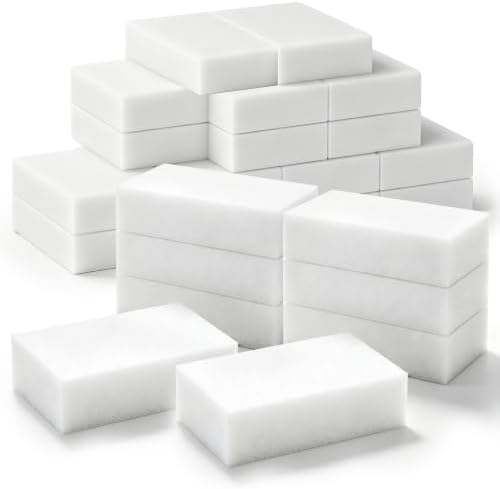 Versatile 100-Pack Magic Sponges Cleaning Erasers, Long-Lasting Melamine Sponge Bulk Set for Home Cleaning, Effective Scrubbers for Bathrooms, Walls, Floors, Baseboards, and Tile Grout