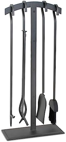 Pilgrim Home and Hearth 18089 Shadow Iron Fireplace Tool Set, Natural Iron