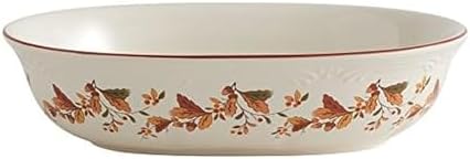 Pfaltzgraff Autumn Berry Oval Vegetable Bowl, white, 11 inches