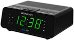 Emerson SmartSet Dual Alarm Clock Radio with AM/FM, Auto Time Setting, Sleep Timer, Snooze, 20 Presets, Easy-to-Read .9-inch Jade Green Dimmable LED Display, CKS1900