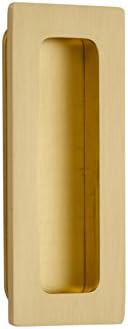 Emtek, Modern Rectangular, Flush Pull, 1-3/4" x 4", Satin Brass