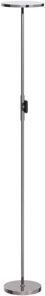 JOOFO LED Torchiere Floor Lamp with Remote, Stepless Dimmable Brush Nickel