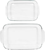 Pyrex 233 (3Qt) and 232 (2Qt) Clear Glass Baking Dishes - Made in USA