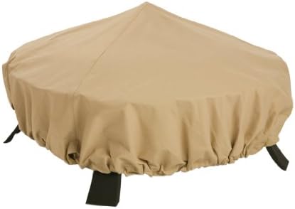 Classic Accessories Terrazzo Water-Resistant 44 Inch Round Fire Pit Cover, Patio Furniture Covers