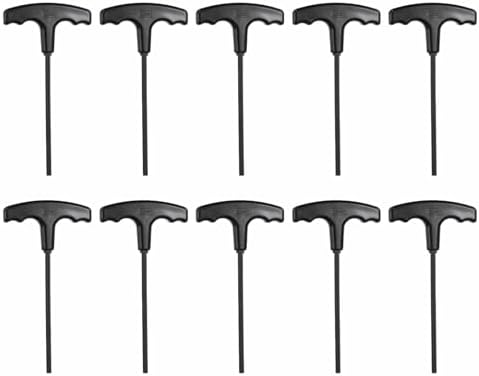 HARFINGTON 10Pcs T-Handle Hex Key Wrench 4mm Metric S2 Steel Long Arm T-Key