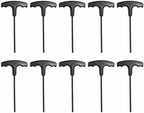 HARFINGTON 10Pcs T-Handle Hex Key Wrench 4mm Metric S2 Steel Long Arm T-Key