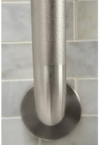 Moen Bathroom Safety 12-Inch Peened Textured Grip Stainless Steel Bathroom Grab Bar with Concealed Screws, Shower Handles for Elderly, R8712P