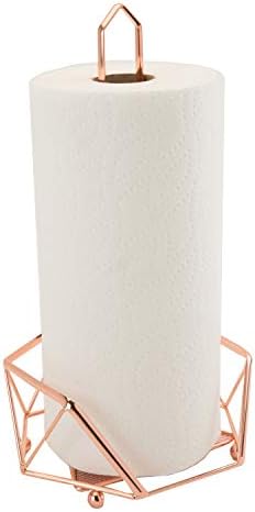 Kitchen Details Geode Paper Towel Holder | Countertop | Free Standing | Holds 1 Large Roll | Rust Resistant | Decorative | Copper