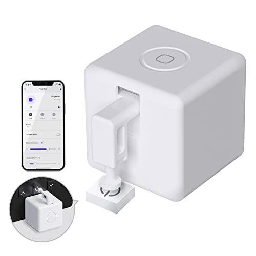 MOES Fingerbot Plus Smart Button Pusher No Wiring Switch, Upgrade with Touch Control, Work with Smart Life App, Add MOES Tuya Bluetooth Hub Make it Compatible with Alexa,Google Home and Timer Control