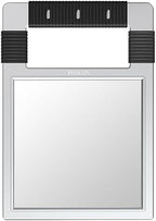 TASALON Unbreakable Hand Mirror, Silver, Rectangular, Tabletop Mount, ABS Frame, Handheld Mirror for Barber, Salon, Makeup, Shower