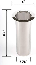 REPLACMENT FILTER ONLY - Cold Brew Filter for 1 Gallon Mason Jars, Stainless-Steel Ultra Fine Mesh, Reusable Replacement Brewing Accessory, Supports Fresh Tea | Original Grind Co.