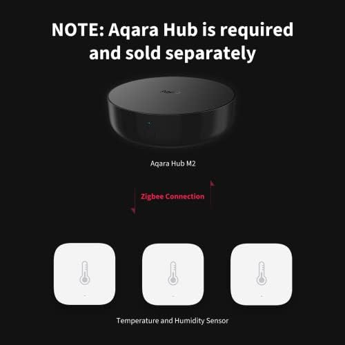 Aqara Zigbee Temperature and Humidity Sensor 3 Pack, Thermometer Hygrometer