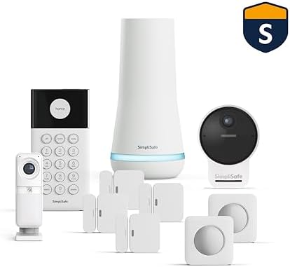 SimpliSafe 10 Piece Wireless Home Security System with Outdoor Camera- Optional 24/7 Professional Monitoring - No Contract - Compatible with Alexa and Google Assistant