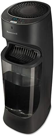 Honeywell Top Fill Tower Humidifier, Digital Humidistat, Black – Cool Mist Humidifiers for Bedroom, Home or Office with Space-Saving Tower Design