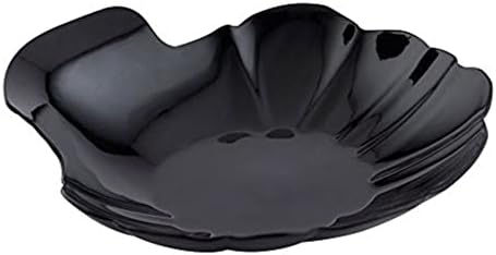 Restaurantware 3.3 Inch Shell Appetizer Plate 100 Disposable Plastic Appetizer Plate - Sturdy Shell-Shaped Black Plastic Cocktail Plates Perfect For Serving Amuse Bouche And Hors D'oeuvres