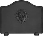 Firebacks for Fireplace- Iron Lion Fireback with Feet (19.5inch)