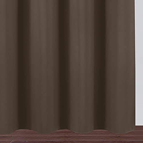 LEMOMO Chocolate Brown Blackout Curtains 52 x 63 Inch Length/Set of 2 Curtain - Image 8