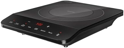 Empava Portable Induction Hot Plate Cooktop, Single 1 Burner Countertop Cooker, 3 Preset Modes, Shatter-proof Flat Glass Top, 110~120 Volt Plug in Electric Stove for Kitchen, Outdoor Camping, RV